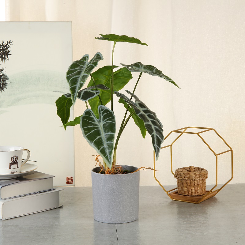 Alta simulazione Vera piante verdi artificiali toccate in vaso per la decorazione domestica