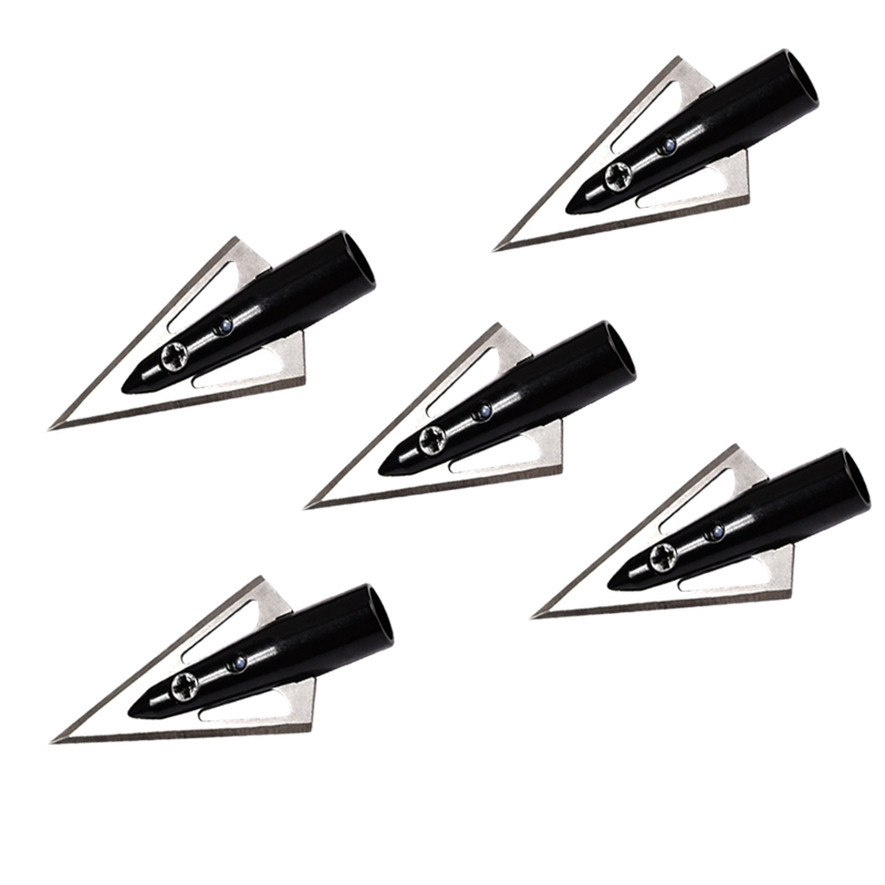 Nika Tiro con l'arco 15B004 3 Lama 125 Broadheads GRAIN per tiro con il bullone a tracolato Frecce a vite a vite