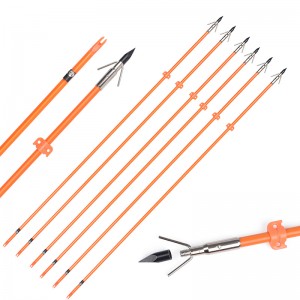 110021-05 Elong Outdoor Od8mm 32inch Firglass Ambito in fibra di vetro Bowfishing arrow Attrezzatura da pesca per tiro con l\'arco