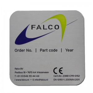 Nuova targa di alluminio inciso in metallo personalizzato di alta qualità