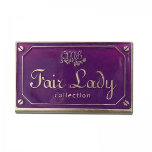 Alta qualità Custom Brand Fashion Moda opaco Finish Metallo Nome Etichetta Seta Stampa di Silk Affari in Affari in Visita per il proprio logo