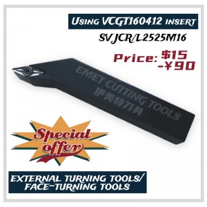 Utensili da taglio EMET, utensili di tornitura esterni, utensili da turno, utensili da volto, strumenti di rotazione dell\'acciaio, SVJCR2525m16, SVJC/SVJP, SVQC/SVQP, SVHC/SVHP, SVLC/SVLP, SVVC/SVVP, SVXC/SVC/SVVP, SVXC \\\\ NSVXP, SVZC...