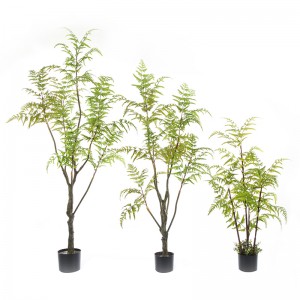 Vendita calda Clorofarytum ComoSum Tree Pianta artificiale albero artificiale albero in vaso felce