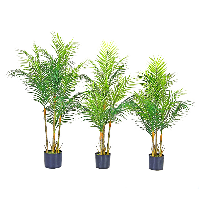 Vendita calda Falso Piante verdi Plastica Palma Artificiale Pianta artificiale Plant Phoenix Palm Tree with Pot per la decorazione domestica