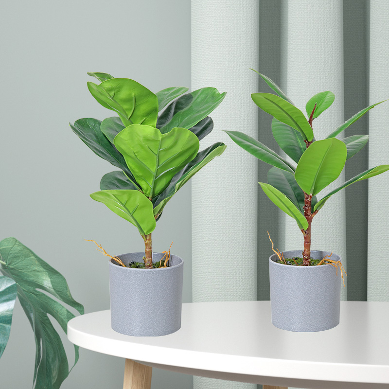 Home Decor Best Quasi Natural Faux Piccole piante verdi in vaso in vaso Bonsai artificiali