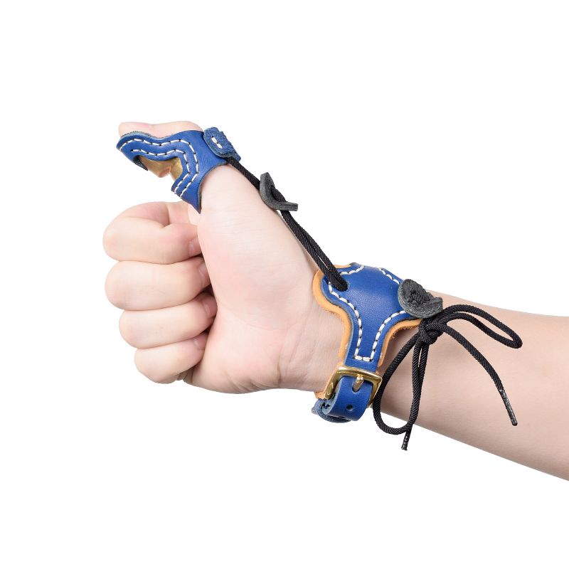 Elongarrow M Dimensione Thumb Armor+wrist Strap Archery Shooting Accessori Finger Protection