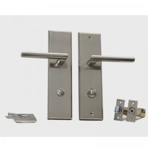 6201 set di leva tubolare a bloccaggio a piastra lunga, moderni set di manico in lega di zinco di alta qualità per porta anteriore e porta esterna