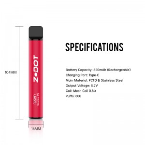 Penna vape monouso 800 sbuffi