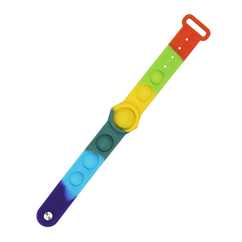 Braccialetto di Braccialetto e giocattoli da polso in silicone del silicone dei bambini e giocattoli del braccialetto, adulti puliscono il giocattolo del regalo del sollievo dello stress sensoriale della bolla