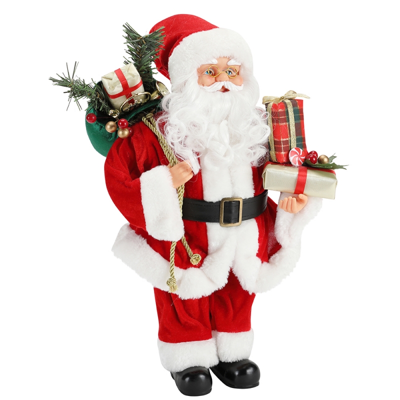 42 cm Natale standing santa claus decorazione decorazione figurina collezione tessuto festival vacanzenatale xmas peluche oggetto personalizzato