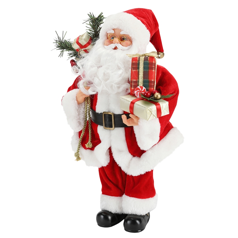 42 cm Natale standing santa claus decorazione decorazione figurina collezione tessuto festival vacanzenatale xmas peluche oggetto personalizzato