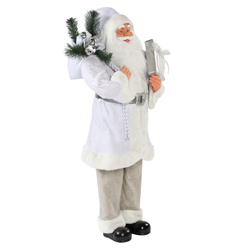 30 ~ 110 cm Natale bianco in piedi Santa Claus Bag regalo ornamento decorazione festival figura figurina collezione tradizionalenatale