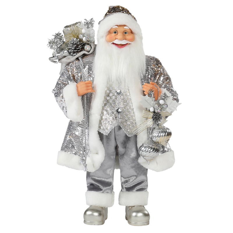 30 ~ 110 cm Natale in piedi Santa Claus Ornamento decorazione festival figura figurina collezione tradizionale Natale