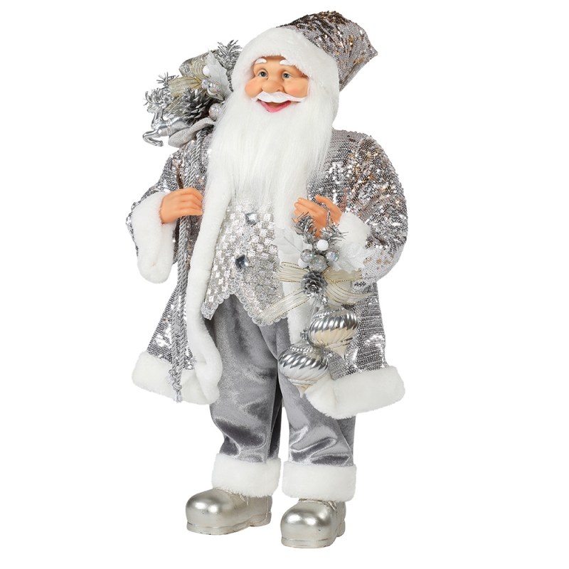 30 ~ 110 cm Natale in piedi Santa Claus Ornamento decorazione festival figura figurina collezione tradizionale Natale