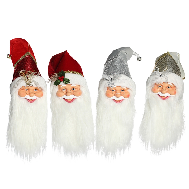 20 ~ 70 cm Natale Santa Claus Head Ornaments Decorations albero appeso figurine collezione pendente bambola piccolo tradizionale Natale