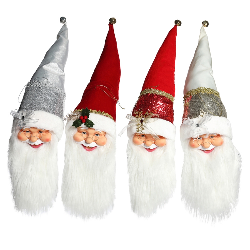 20 ~ 70 cm Natale Santa Claus Head Ornaments Decorations albero appeso figurine collezione pendente bambola piccolo tradizionale Natale