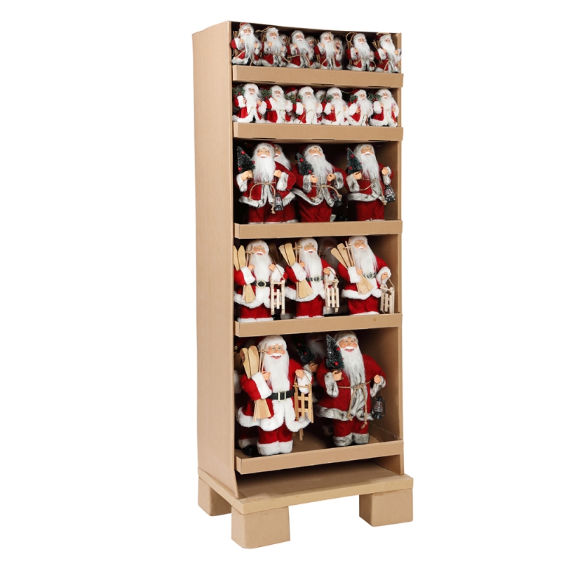 Display Stand Natale Standing Santa Claus Ornament Decorazione festival figura figurina collezione Xmas tradizionale