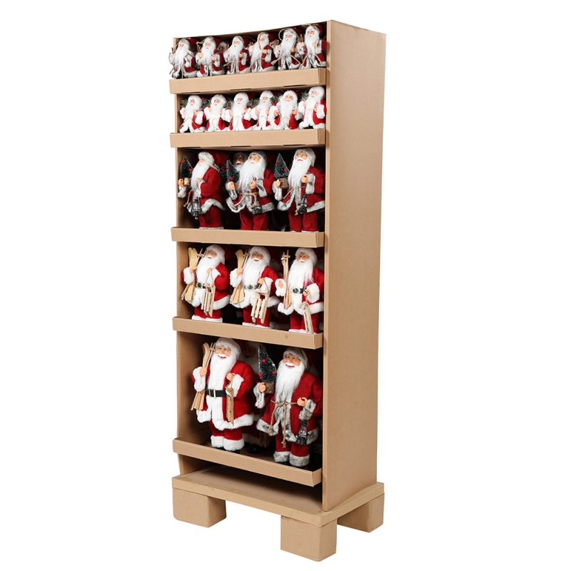 Display Stand Natale Standing Santa Claus Ornament Decorazione festival figura figurina collezione Xmas tradizionale