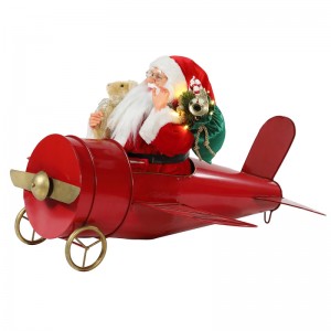 80 cm Natale musicale animato santa claus seduto decorazione piano rosso figurina classica festa ornamento ornamento regali collezione