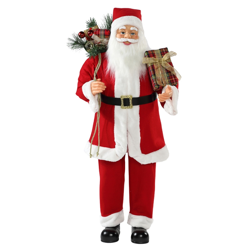 30 ~ 110 cm Natale in piedi Babbo Natale con borse regalo ornamento decorazione tradizionale figurina collezione Xmas Series