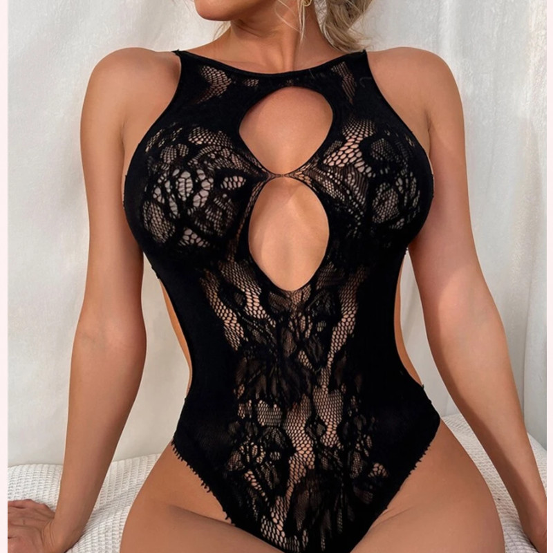 Bulk all'ingrosso Bulk all'ingrosso Donne all'ingrosso Body romantico Thank Trasparente Sheer Mesh Lace Backless Sexy Lingerie per le donne 1 acquirente