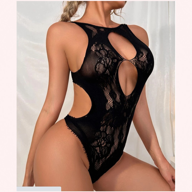 Bulk all'ingrosso Bulk all'ingrosso Donne all'ingrosso Body romantico Thank Trasparente Sheer Mesh Lace Backless Sexy Lingerie per le donne 1 acquirente