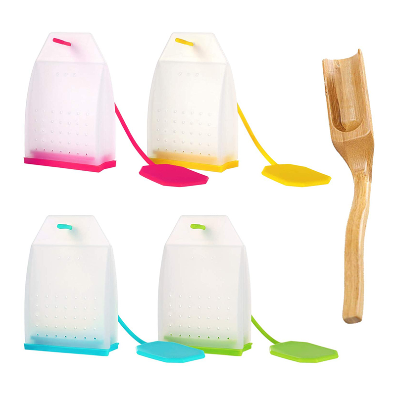 Infusore del tè del silicone, filtro del filtro del filtro del tè della foglia larga