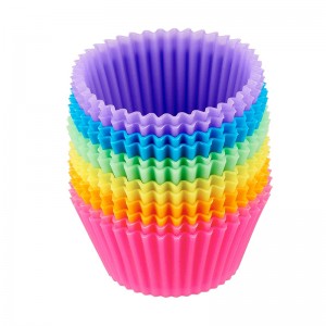 Muffin del cupcake in silicone antiaderente, tazze da forno