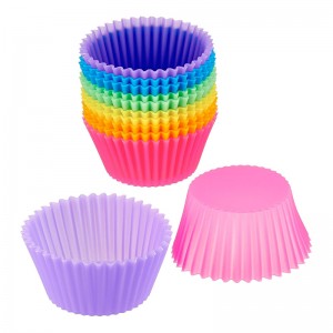 Muffin del cupcake in silicone antiaderente, tazze da forno