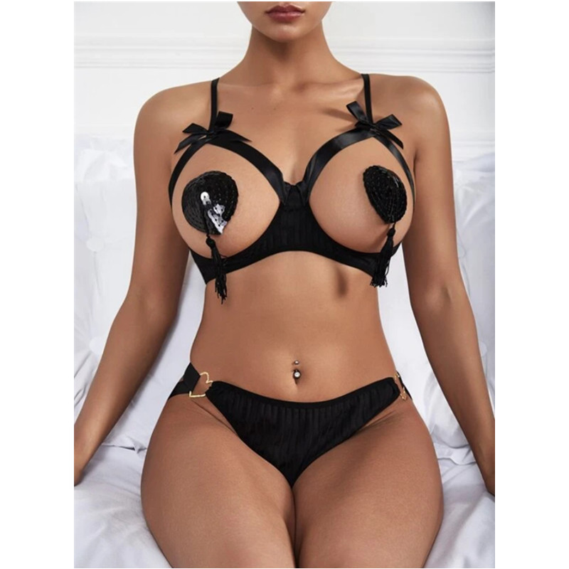 Donne bowknot perizoma sexy lingerie sexy set danotte set da donna in pizzo erotico in pizzo sexy lingerie