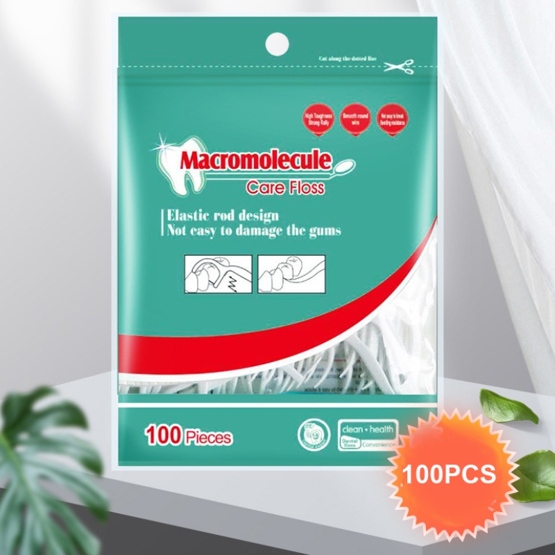 100 pezzi Borsa di alta qualità Dental Floss Produttore Pick Pick Floss per adulti Dental Floss