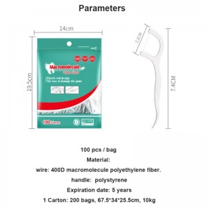 100 pezzi Borsa di alta qualità Dental Floss Produttore Pick Pick Floss per adulti Dental Floss