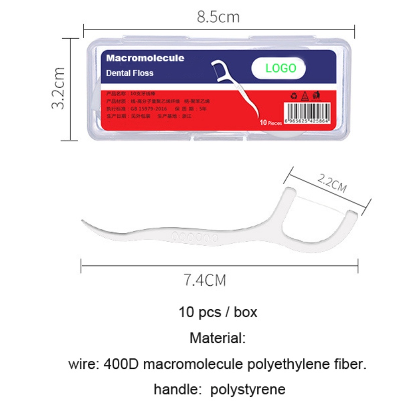 10 PCS Portatile Dental Floss per adulti uso domestico di alta qualità Eco Dental Floss