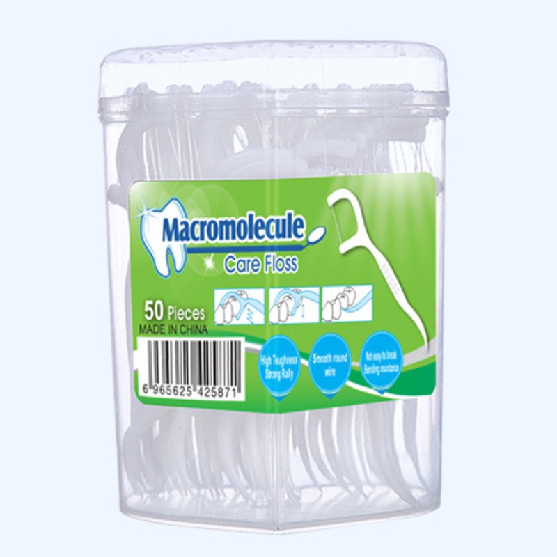 50 PCS imballaggio scatola a forma di cuore OEM monousonaturale all'ingrosso a buon mercato bastoncini filo dentali imballaggio floss dentale