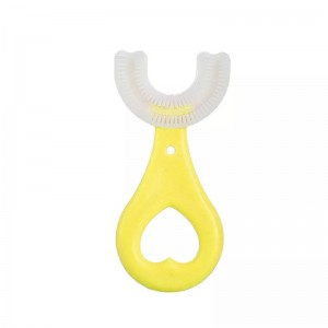 Fornitura di fabbrica, Spazzolino da denti manuale per bambini, Spazzola per la pulizia della cura orale del silicone della forma a U, Detergente per i denti del bambino
