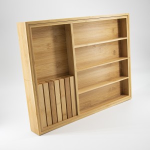 Set di stoccaggio di coltello in bambù espandibile in bambù