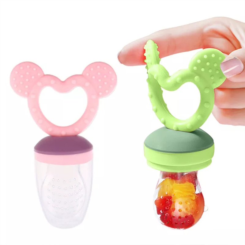 Ciuccio dell'alimentatore del cibo della frutta del silicone, vizio dell alimentatore della frutta del bambino, dentizione della frutta del bambino giocattolo
