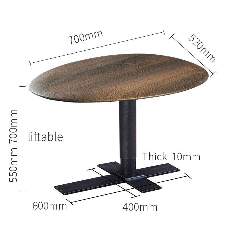 Tavolino in legno massello moderno in legno massello ascensore altezza multifunzione del divano regolabile