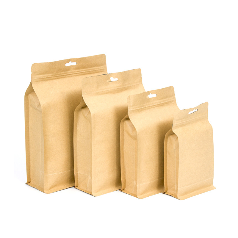 Borsa in carta kraft inferiore piatta