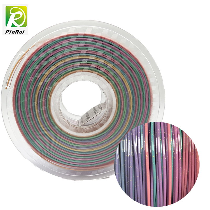 Pinrui Glitter PLA 1.75mm Stampante 3D Filament Sparkle Twinkling Color Rainbow