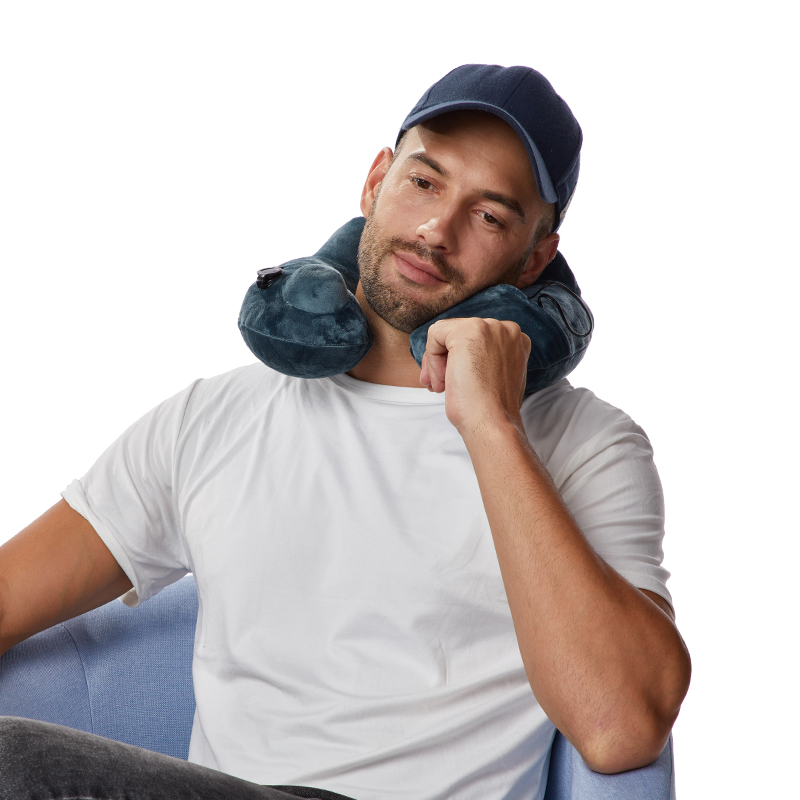 Cuscino del collo riscaldato per viaggiare, supporto cervicale a testa portatile Twist cuscino