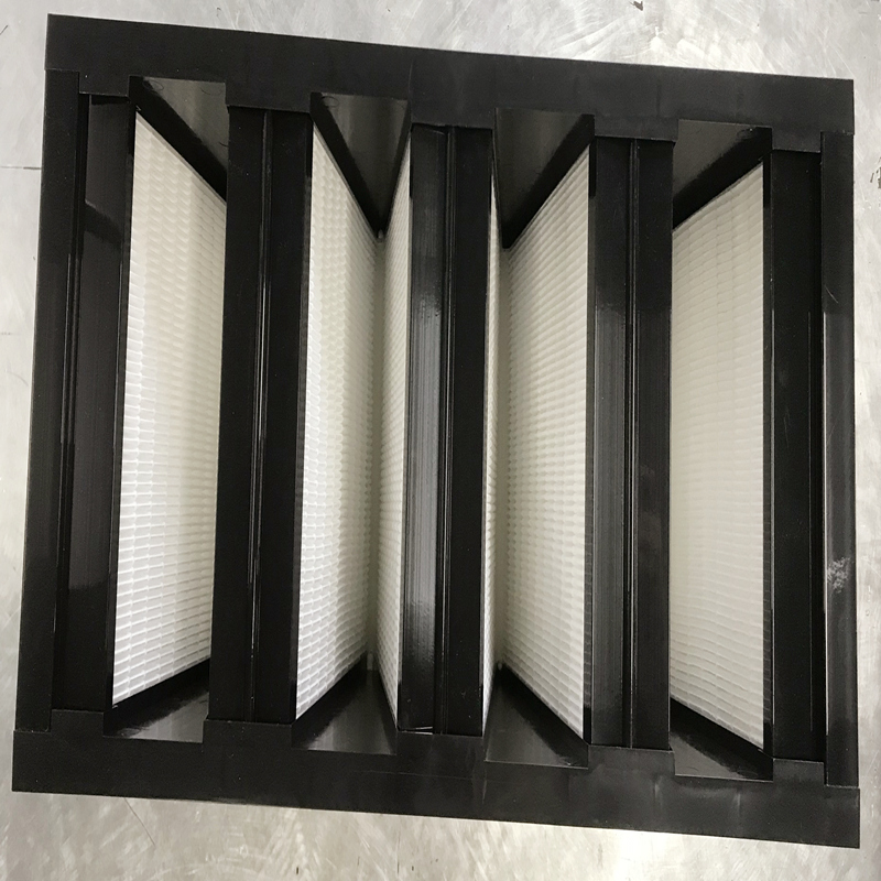 Telaio di plastica F7 di media efficienza 592 x 592x 292mm Mini-Pleated Compact 4 V Bank HVAC Filtro dell'aria HVAC