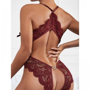 Lace Halter Sexy Sexy Shackless Pizzo One-Piece Sexy Sexy Lingerie Decoration Lace