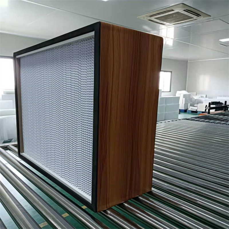Blocco per grafici in legno Personalizzato Stanza pulita Pleatta profonda Pannello HVAC HVAC Filtro con aria stabile Air Velocity