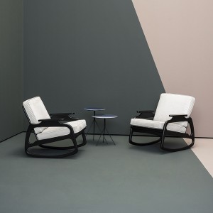 Telaio in legno francese tessuto singolo divano poltrona a bracciolo moderno salotto Accent sedie per soggiorno mobili