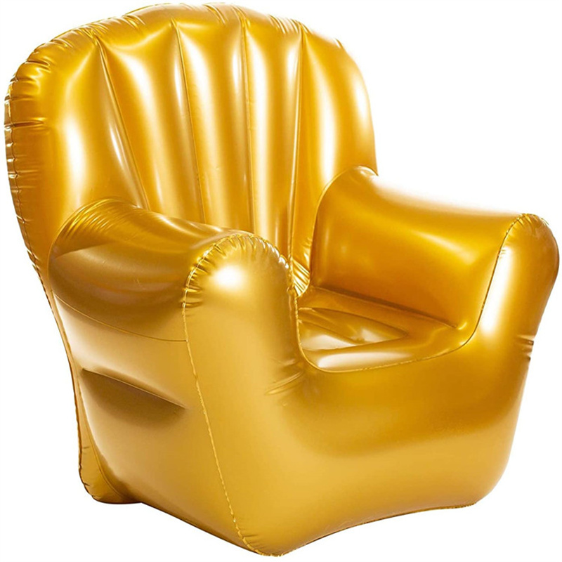Divano gonfiabile trasparente in PVC, balcone da camera da letto all'aperto Tempo libero, Singola sedia pieghevole gonfiabile