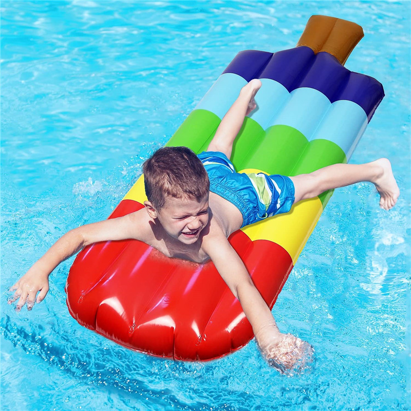 Giallo gonfiabile Gloat, letto a sfera del galleggiante della piscina, forma gonfiabile del gelato del giocattolo del PVC
