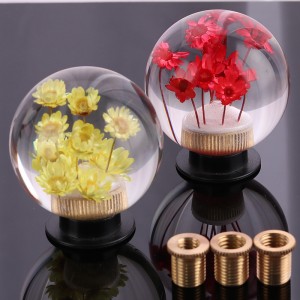 Fabbrica Commercio all\'ingrosso CUSTOM CUSTOM MANUALE MANUALE RACING ADATTAMENTO Adattamento Adattamento Gear Shift Knob Resina Testa a sfera con adattatori Manopola e adattatore per spostamento inciso