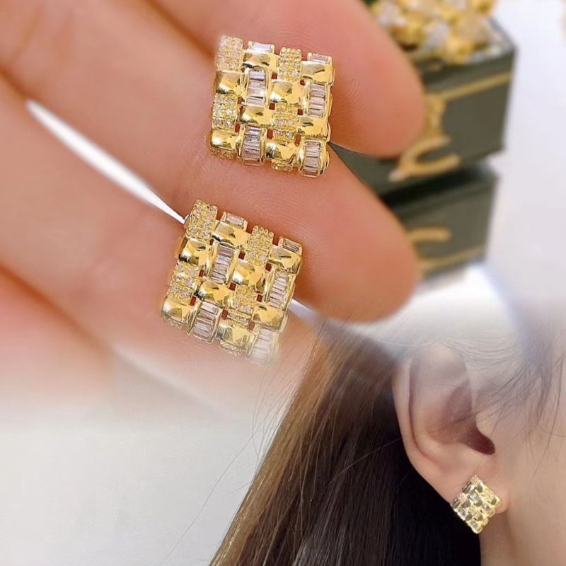 Orecchini dell'orso del cerchio dell'oro dei gioielli del tuochen Design 9K/10K/14k/18k orecchini del cerchio d'oro per le donne