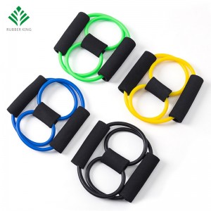 Tubo a fascia di resistenza yoga elastica per il corpo dell\'allenamento muscolare esercizio 8 Tipo